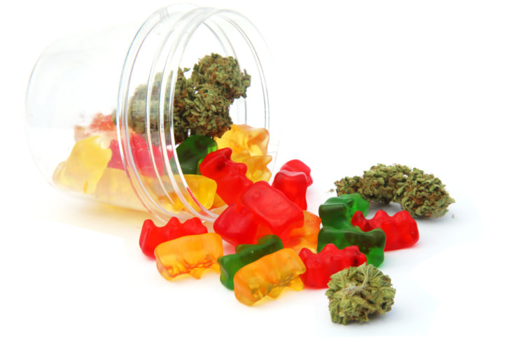 dosing cannabis gummies and buds